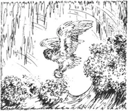 Flying over the sea with Siv's egg.