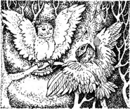 The ghost of Strix Struma presenting herself to Otulissa.