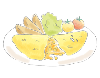 ham and cheese omelette clipart
