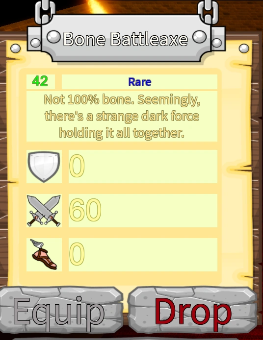 Bone Battleaxe Guest Quest Roblox Wiki Fandom
