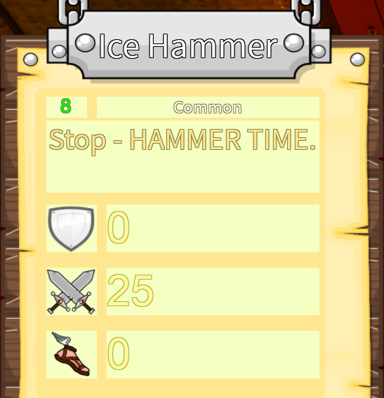 Ice Hammer Guest Quest Roblox Wiki Fandom