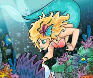 A Water Faerie background, notice how her ear looks like a fin.