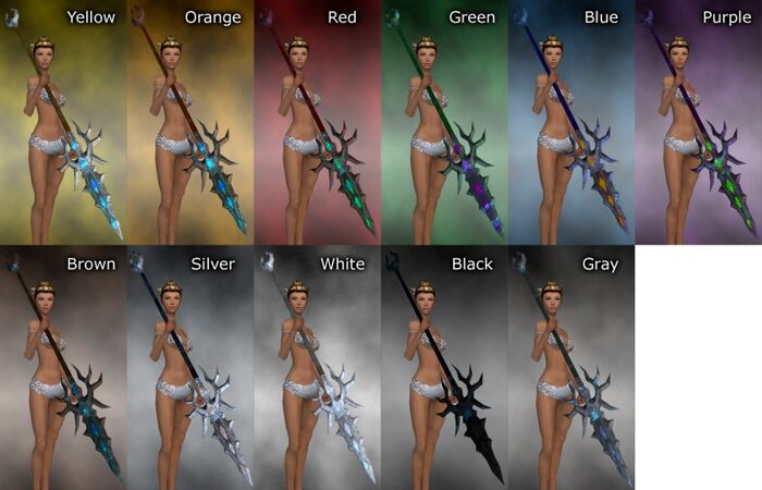 Voltaic Spear Dye Chart