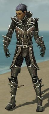 Necromancer Elite Kurzick Armor M gray front