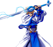 Ky wielding the Thunderseal in its original form.