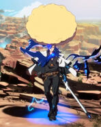 Ky in Dragon Install state with an Afro.