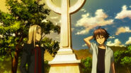 Shu and Gai at Kurosu's grave