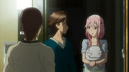 Inori interrupts Shu and Yahiro's conversation