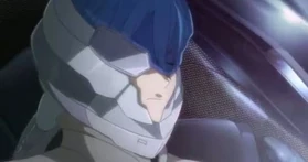 Daryl seeing one of the units about to shoot Tsugumi