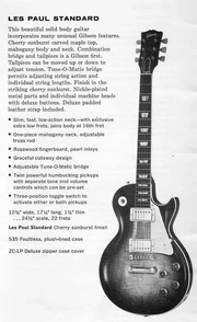 A 1950's advertisement for the Les Paul Standard "Burst