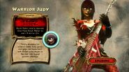 Judy Nails as she appears in Guitar Hero: Warriors of Rock (Warrior Mode)