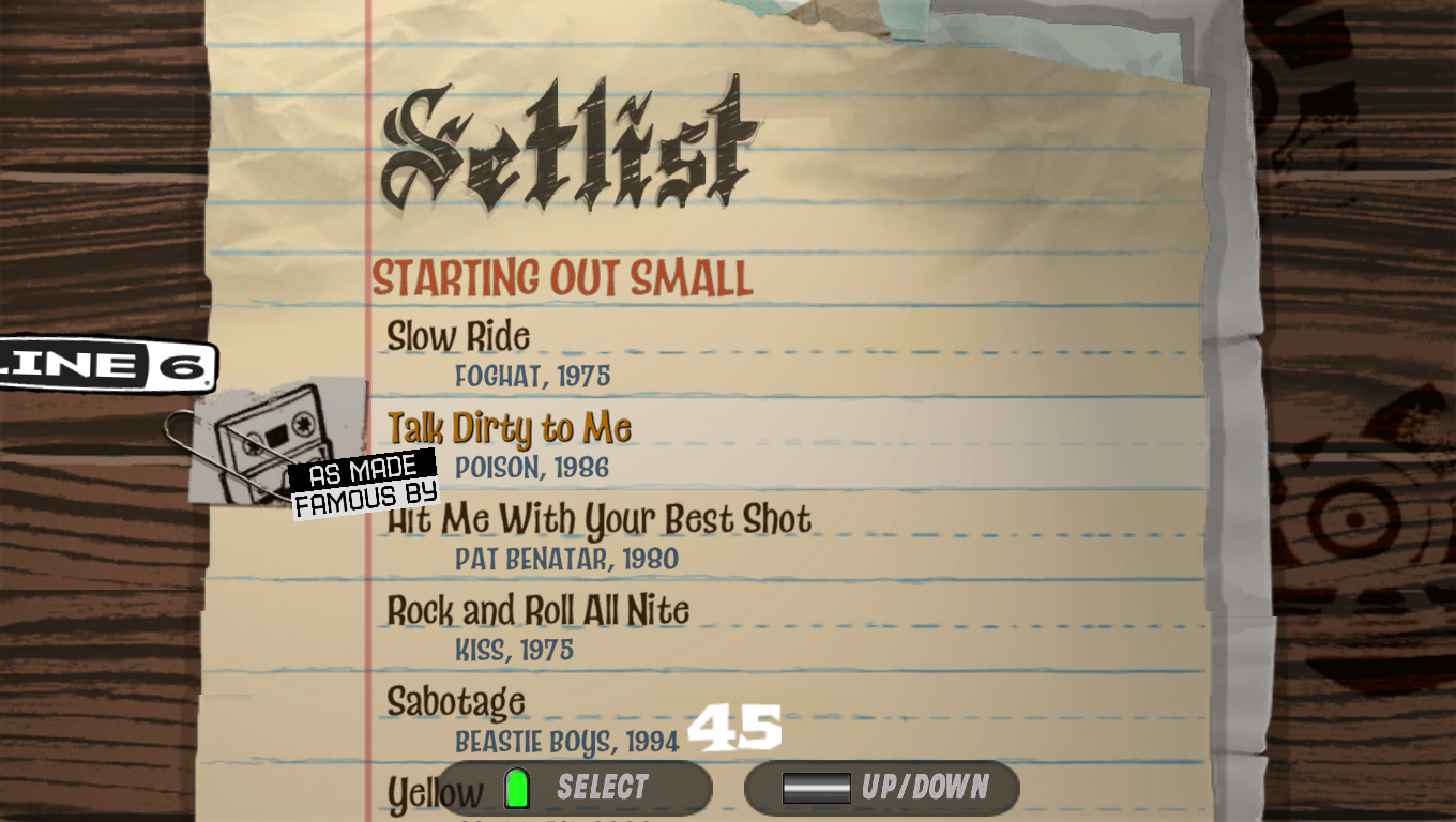 Setlist in Guitar Hero Arcade | WikiHero | Fandom