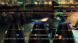Band gameplay in Guitar Hero 5 with each instrument.