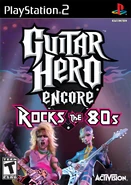 Izzy Sparks (left), along with Pandora, on the box art of Guitar Hero Encore: Rocks the 80s