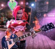Judy Nails in her "shocking pink" outfit (Guitar Hero III & Aerosmith)