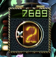 Multiplier's graphic in Guitar Hero III: Legends of Rock (image from) and Guitar Hero: Aerosmith.