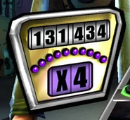 Multiplier's graphic in Guitar Hero, Guitar Hero II (image from), and Guitar Hero Encore: Rocks the 80s