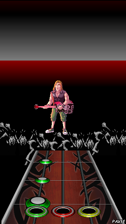 The first Axel on Guitar minigame at the start of the game in the high-quality J2ME version (360 × 640).