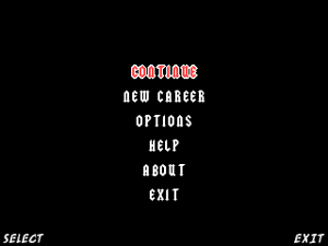 The main menu in the LQ (320 × 240) landscape version.