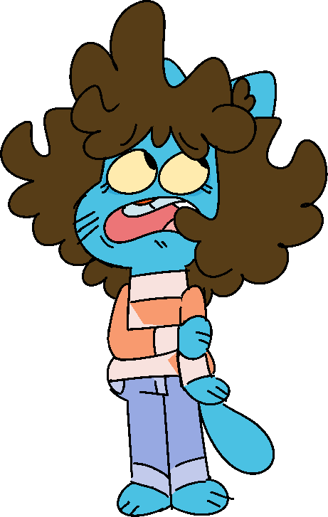 Gumball Watterson Running - Gumball Scared Png,Gumball Png - free  transparent png images 