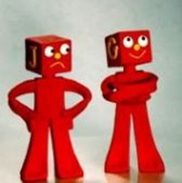 GUMBY　ピンバッジ　The Blockheads　ガンビー　ブロックヘッズ Buy NJ Croce Gumby Blockheads G & J Bendable Figure Pair