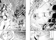 Gunmad's unit firing Enhanced beam rifle at disabled RF Zaku