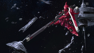 Lunamaria's Gunner ZAKU Warrior aiming M1500 "Orthros" High-Energy Long-Range Beam Cannon