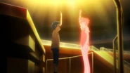 High-fiving Reiji before he disappears (Ep 25)