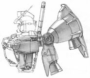 Cross-section of torso, showing the docked Core Fighter as the Core Block