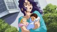 Caridad carrying infant Kira and infant Cagalli (The Respective Solitudes, HD Remaster)