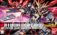 HGUC 1/144 - RX-0 Unicorn Gundam 02 Banshee (Destroy Mode) - Box art