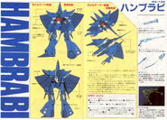 Information and specifications from 1/144 Original RX-139 Hambrabi modelling manual