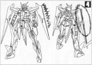 Lineart of Gundam Arios's Beam Shield usage.