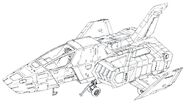 FF-X7 Core Fighter - 1/35 U.C.Hard Graph line drawing