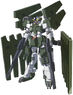 GN-010 Gundam Zabanya equipped with the Optional GN Holster Bits (Front View)