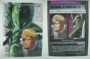 Visch Donahue and his Gelgoog Ground Type in Gundam Chronicle