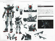 01 Gundam profile and linearts (Mobile Suit Gundam G QuuuuuuX - Beginning - Pamphlet)