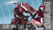 Lunamaria & Gunner ZAKU Warrior in second opening
