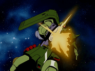Firing machine gun in space (Gundam 0080 OVA)