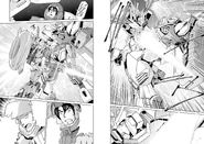 Karl's unit charging at F89 Gundam F89 (Commander Specification) with beam lance