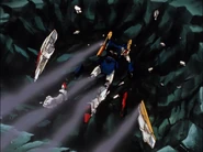 Wreckage following self-detonation