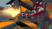 Athrun firing a ZAFT Rifle (False Peace, HD Remaster)