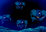 Four Zaku Mariners underwater