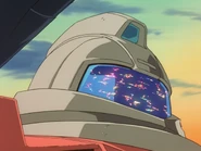 Head and visor close-up