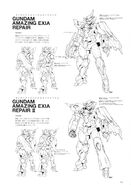 Lineart and designer's comment of Amazing Exia Repair and Amazing Exia Repair II