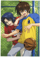 Athrun and Kira Basketball Illustration