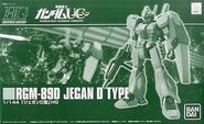 1/144 HGUC "RGM-89D Jegan D Type" (P-Bandai exclusive; 2014): box art