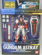 Mobile Suit in Action (MSiA / MIA) "MBF-P02 Gundam Astray Red Frame" (Asian release; 2004): package front view.