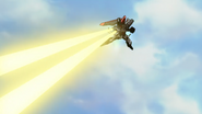 Firing Dual 52mm Hyper Velocity Shield Cannon (Athrun, HD Remaster)