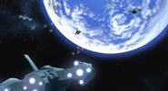 On its way to Earth, the Eternal was chased by three Nazca-class Destroyers of ZAFT's Glasgow Corps